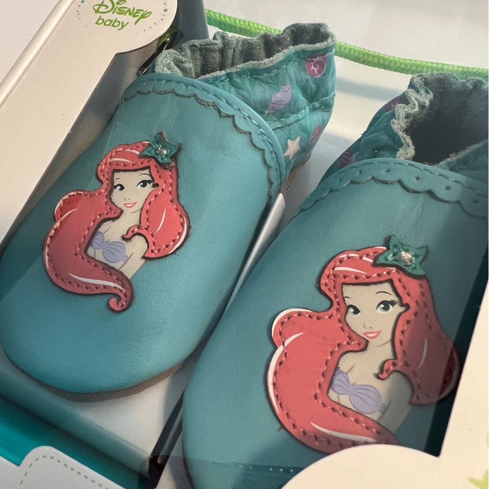 NEW Disney Ariel Robeez soft sole shoes size 6-12m